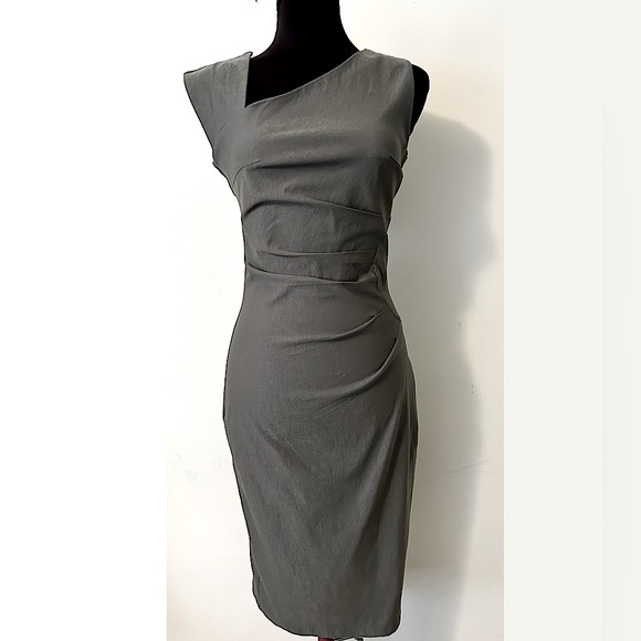 NWT Bodycon Sleeveless Sheath Dress. MUXXN. Grey/Sz. L. - Picture 3 of 13